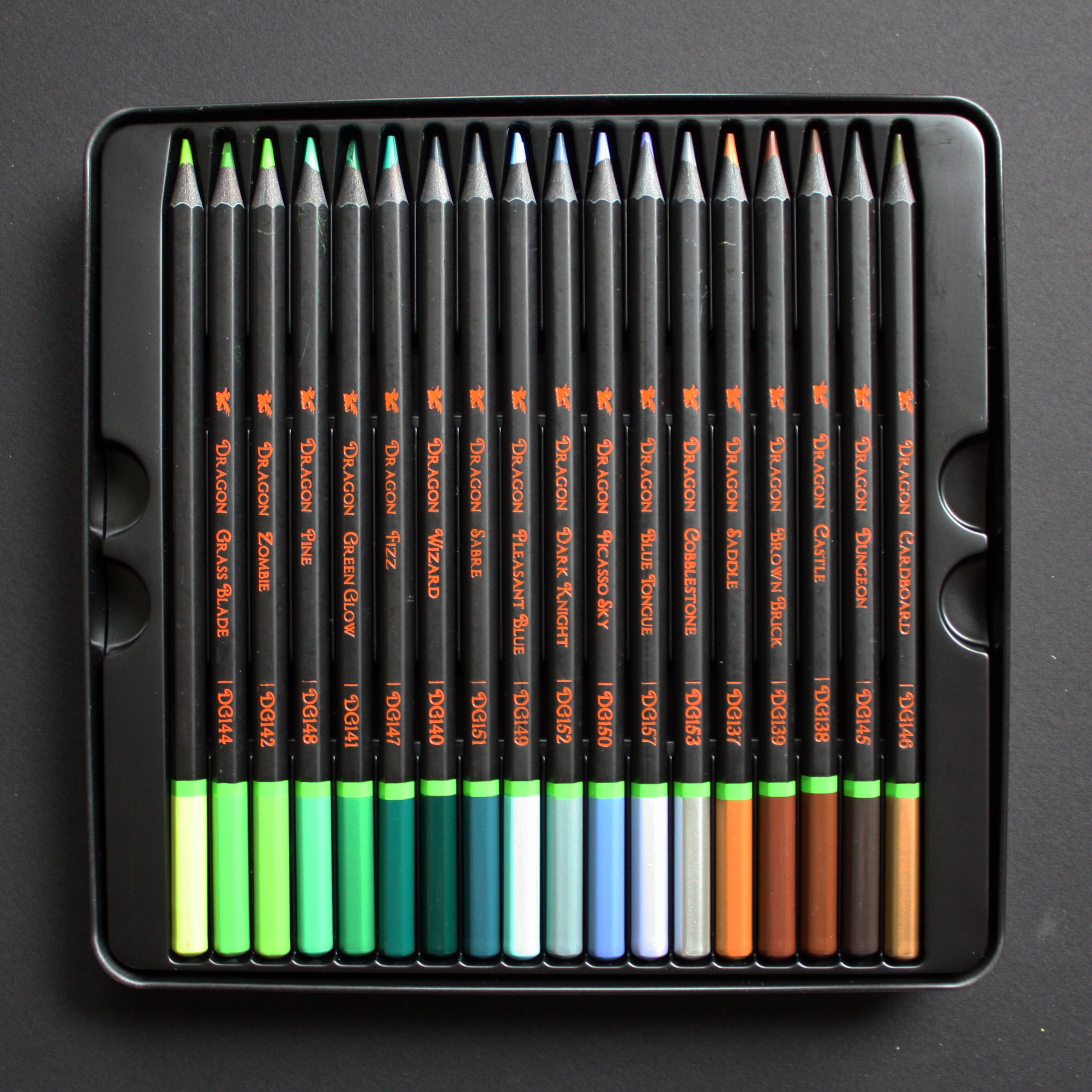 Black Widow Edition 4000 DG 36 Dragon Colored Pencils DIY Color Swatch Book  Style 1 