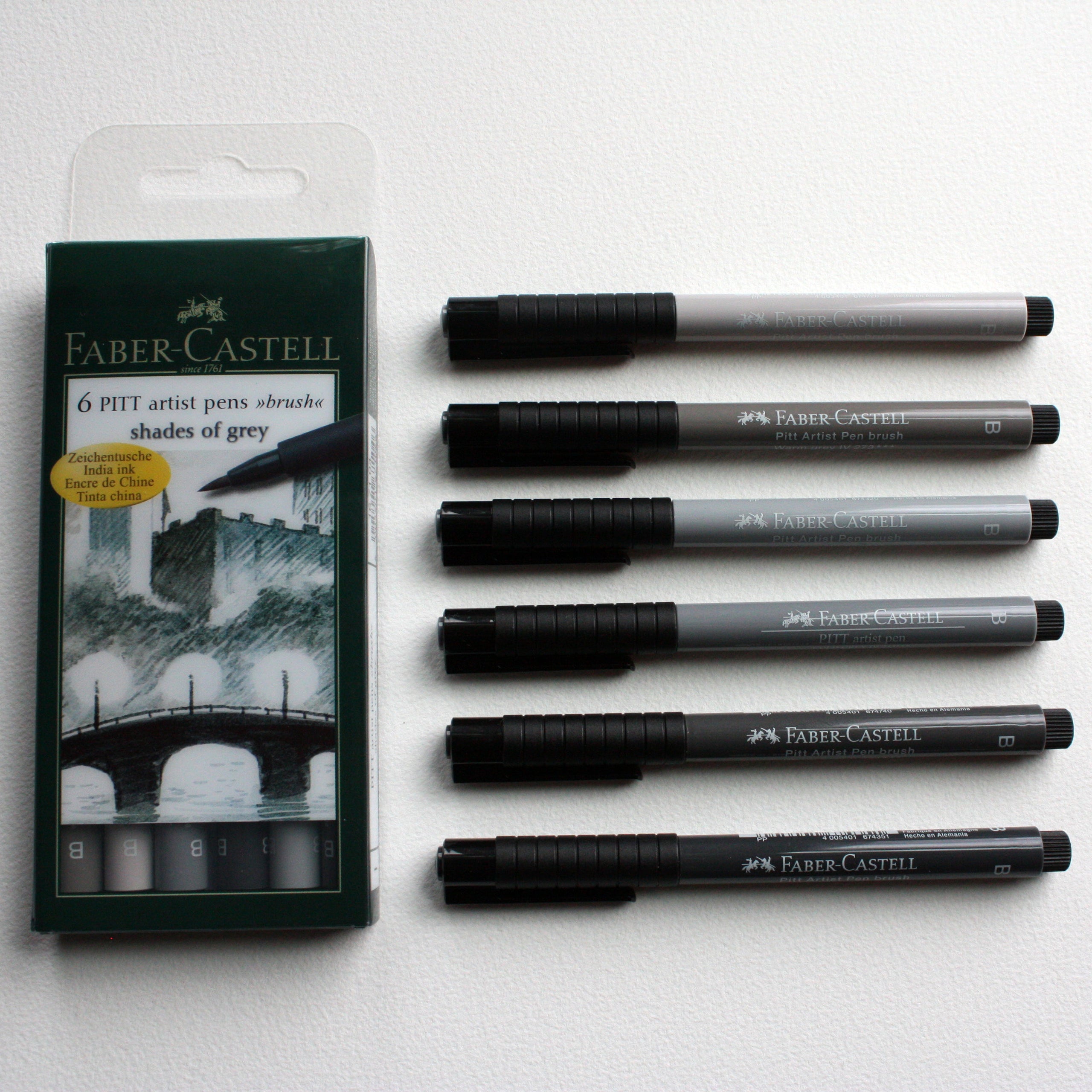 Faber-Castell PITT Artist Pen Sets - Black Ink in Assorted Nibs